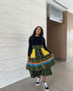 High-Waisted A-Line Printed Skirt