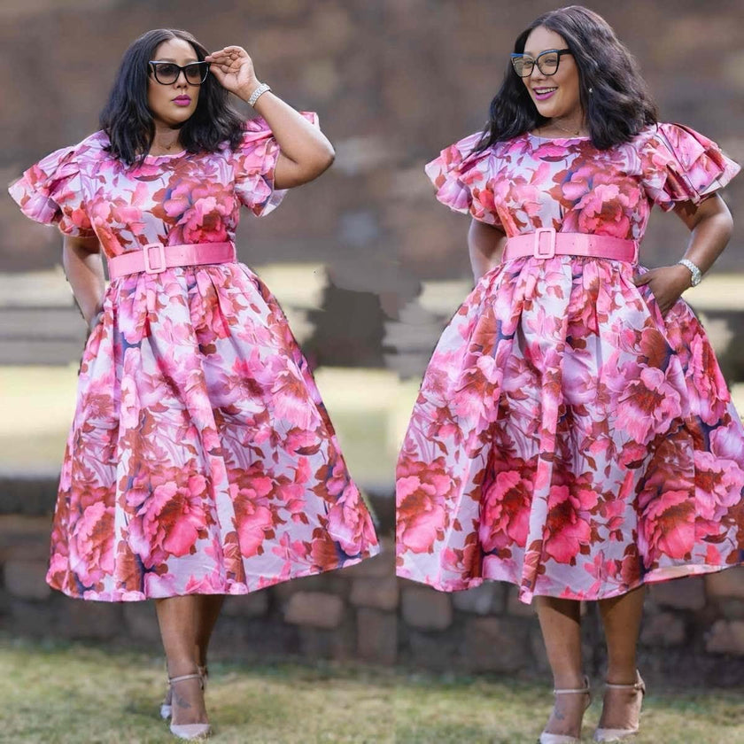 Floral Print Midi Dress