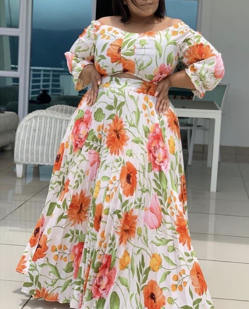 Floral Print Maxi Twin Set