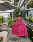 Ruffled Tiered Maxi Dress with Puff Sleeves