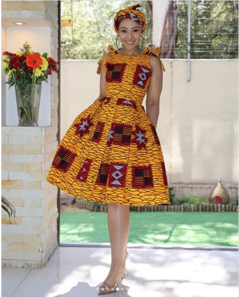 Dress Traditional Motif Flared Ruffled Sleeve Chic