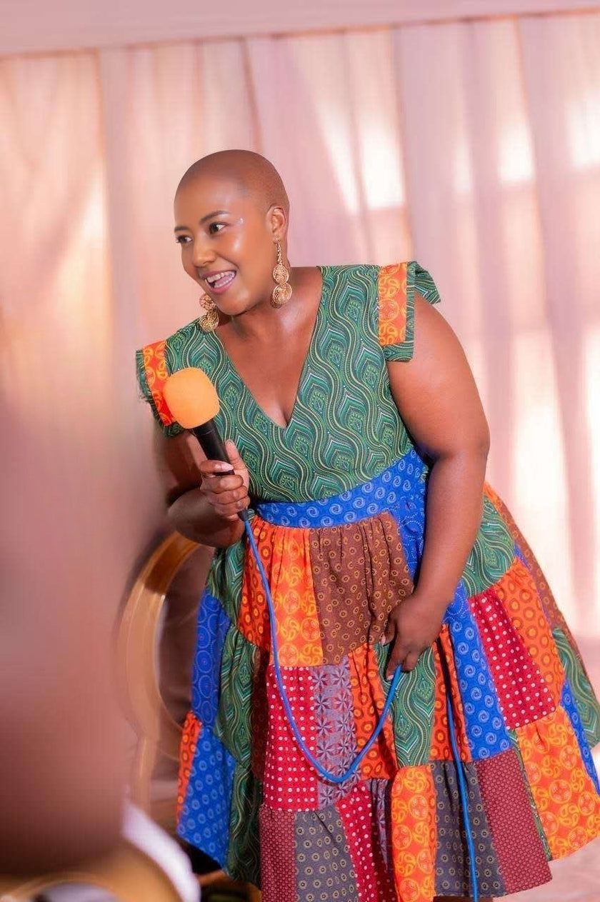 Ethnic Patchwork Dress, Suitable for Daily Wear, Unique Patchwork Design, Showcasing Various Patterns and Details