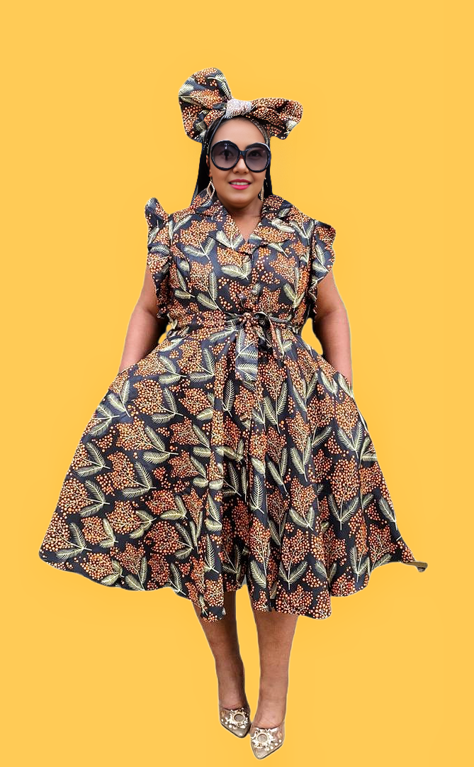 Geometric Patterned Maxi Dress