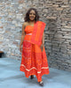 Ethnic Long Dress with Geometric Motif Embroidery