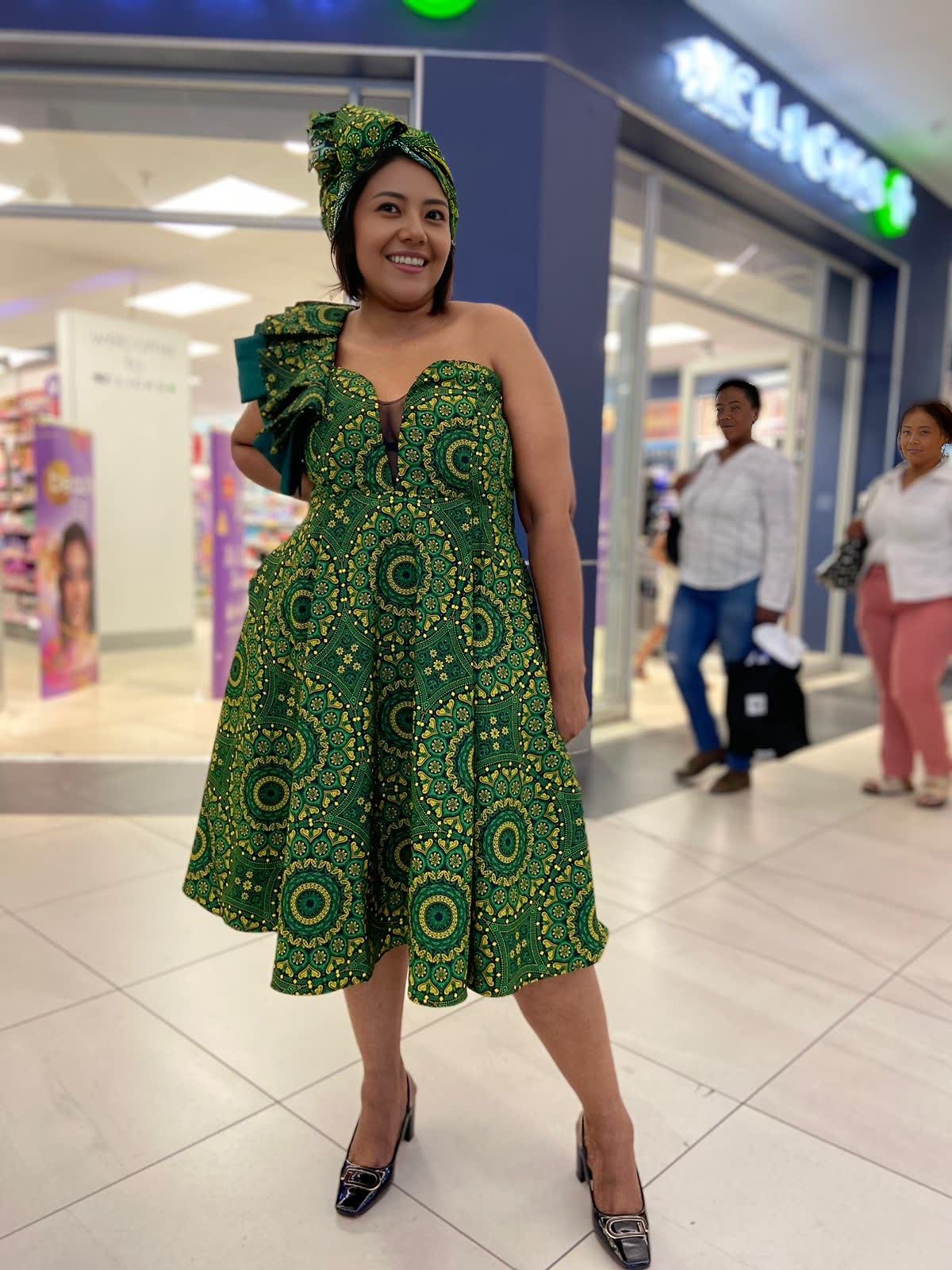 Dress Traditional Ruffle Single Shoulder Chic