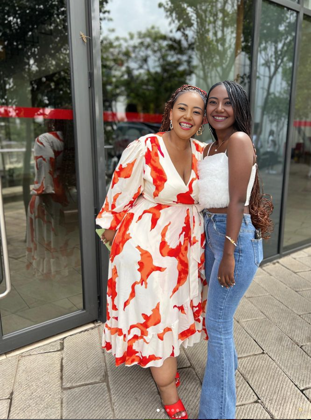 Mid-Length Tie-Waist Dress with Abstract Print