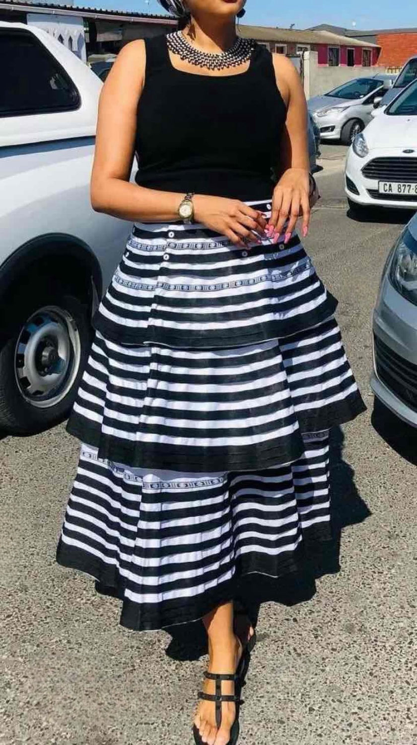 Sleeveless Tiered Striped Skirt  Dress