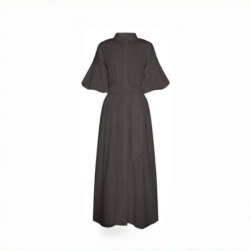 Elegant Slim-Fit Puff Sleeve Dres