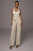 Sleeveless Vest and Cargo Pants Two-Piece Set with Multiple Pocket Details