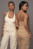 Sleeveless Vest and Cargo Pants Two-Piece Set with Multiple Pocket Details