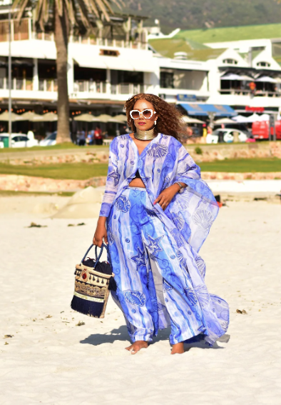 Marine Motif Two-Piece Swimwear