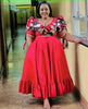Floral Puff Sleeve Top & Pleated Skirt Twin Set