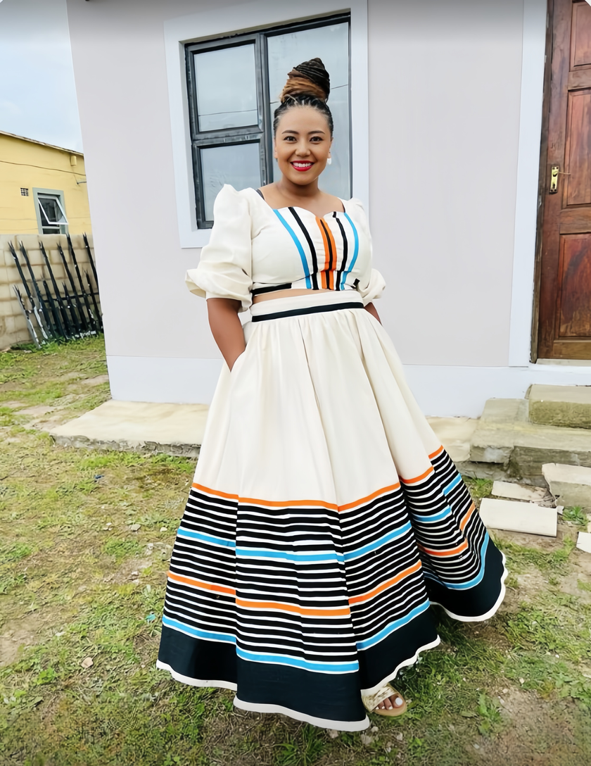 Striped Hem Maxi Dress