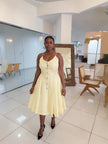 A Line Button Down Midi Dress  Sleeveless