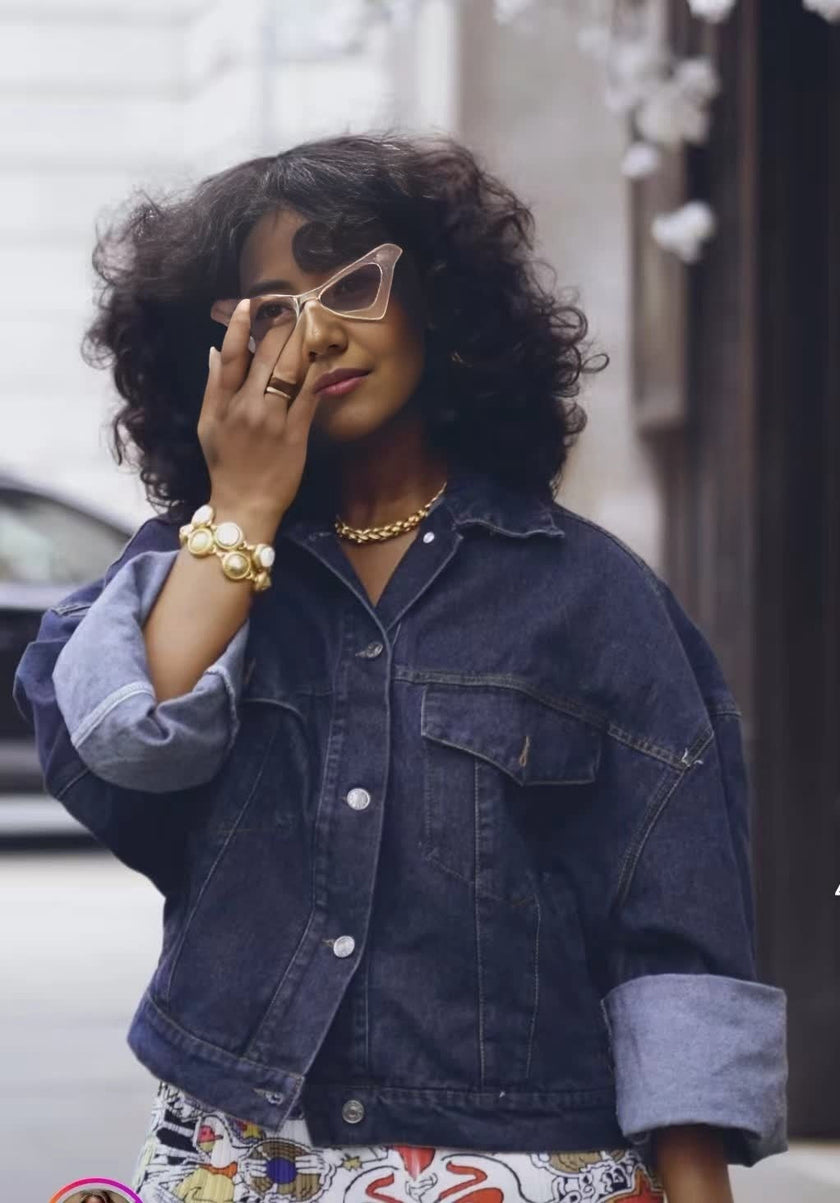 Classic Denim Jacket with Chest Pocket Detail