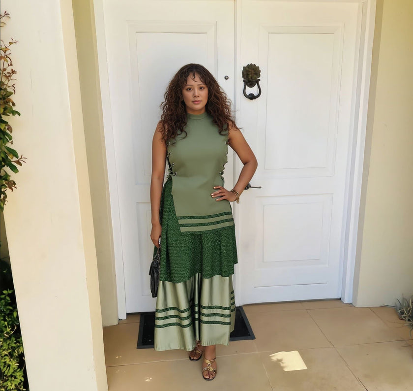 Embroidered Ethnic Two-Piece Set｜Totemic Top × Layered Skirt