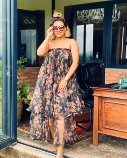 Layered Floral Skirt Dress