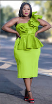 Strapless Peplum Dress with Bodice Ruffles