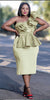 Strapless Peplum Dress with Bodice Ruffles