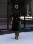 Fashion Long Coat Double-Breasted Chic Outerwear
