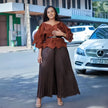 Twin Set Ruffle Top Pleated Pants