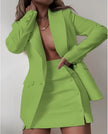 Double-Breasted Blazer Dress with Skirt Shorts