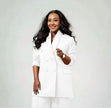 Women's twin set suit, white blazer and matching trousers set