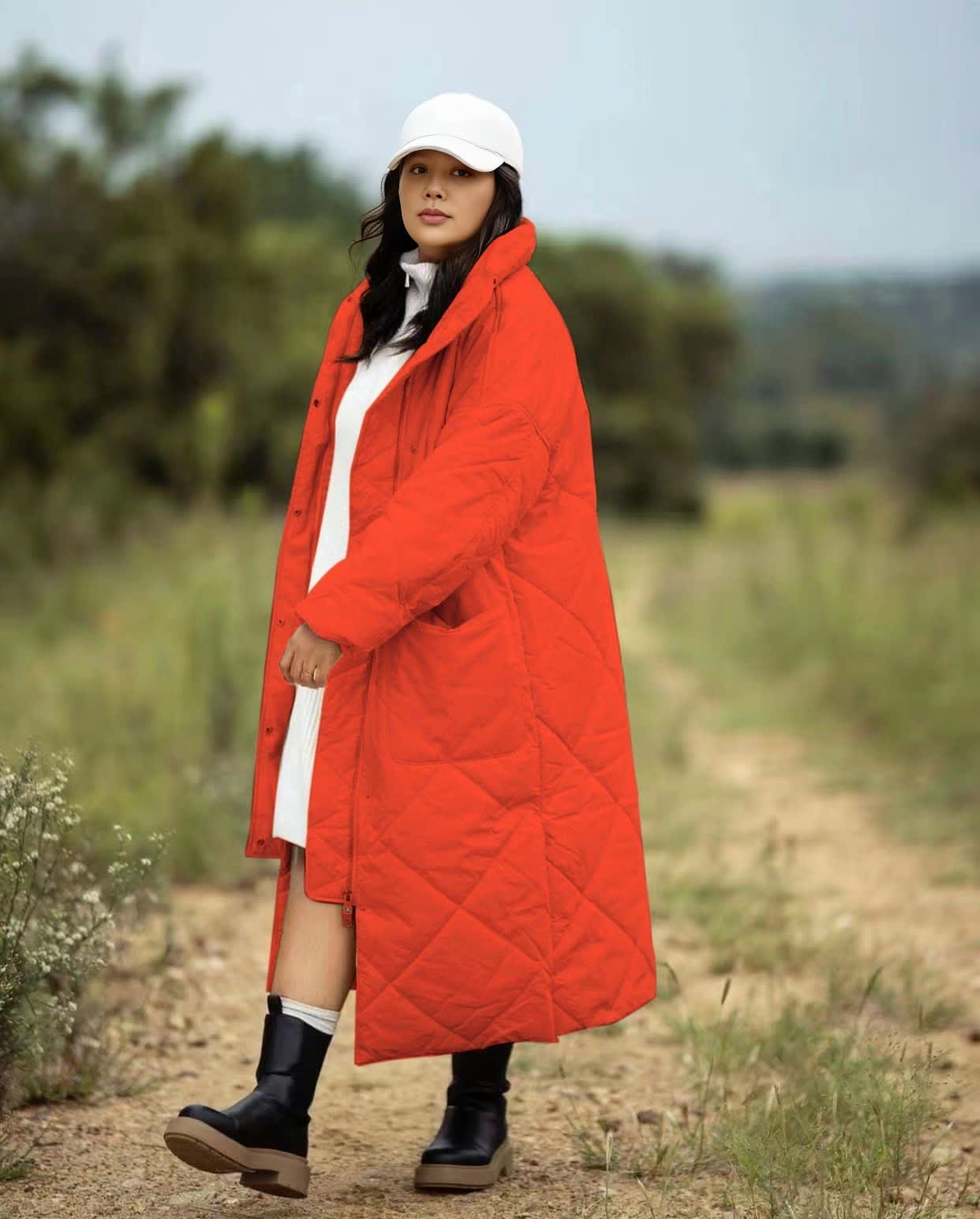 Long Quilted Coat – Autumn Winter Ready