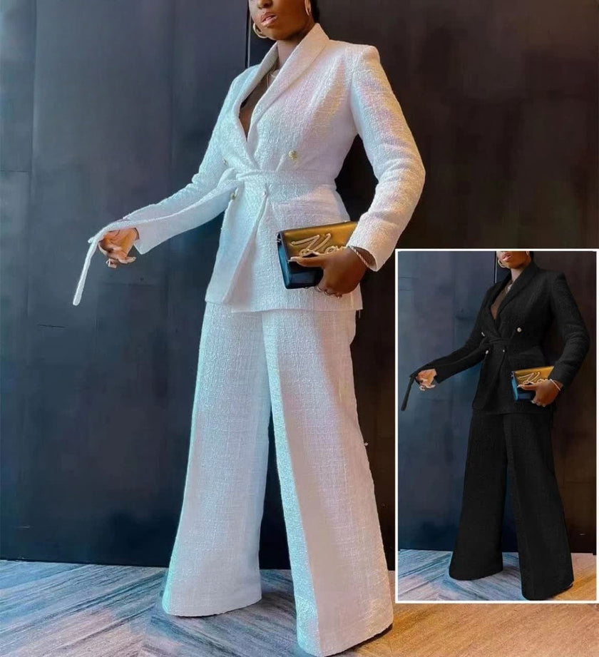 Suit Set Tailored Blazer Trouser Chic Outfit