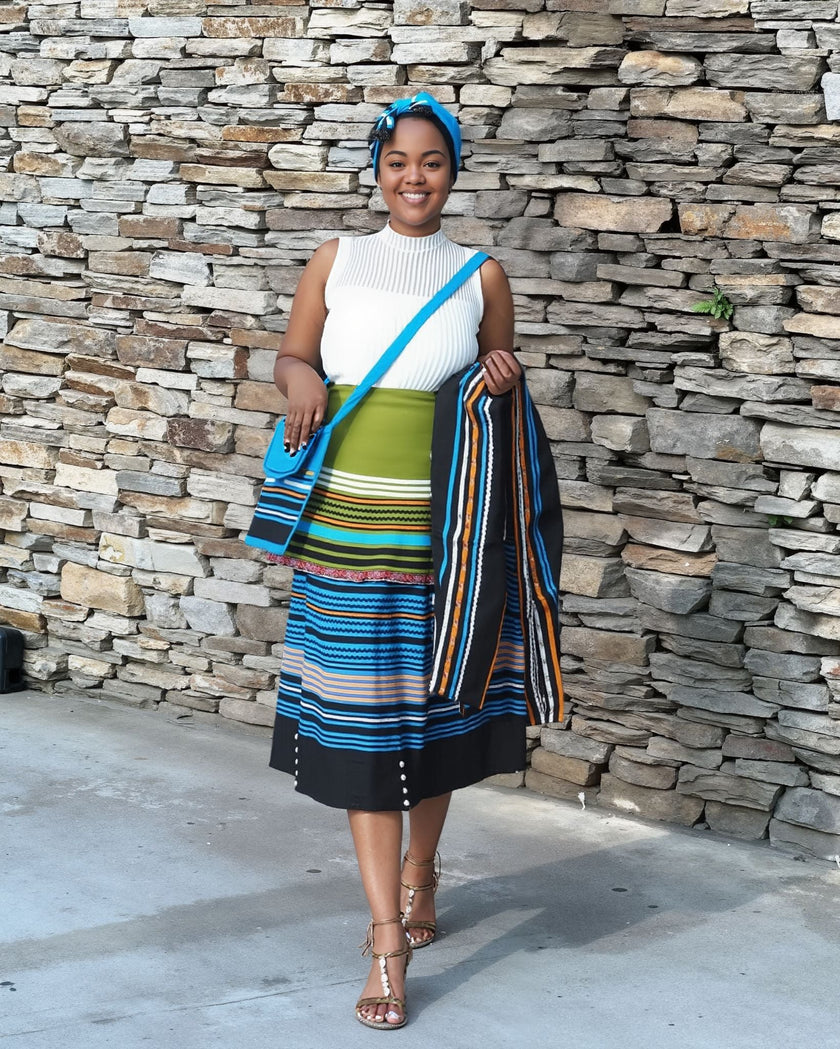 Women's Ethnic Pattern Skirt Set – 5-Piece