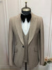 Modern Fit Notched Lapel Blazer with V-Neck Vest Men’s Suit Set