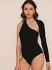 Bodysuit Women's Asym One Shoulder Long Sleeve Chic