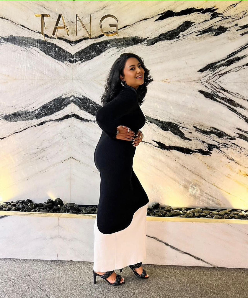 Winter Elegant Long Dress - Suitable for Formal Occasions