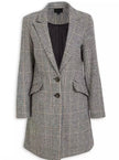 Autumn Winter Plaid Coat Stylish Casual Outerwear