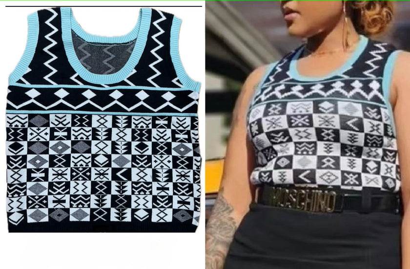 Casual Patterned Print Tank Top for Summer