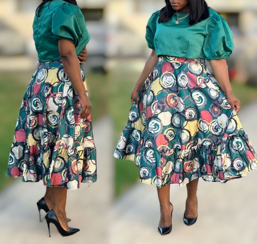 Light and Comfortable Printed Twin Set for Spring/Summer, Suitable for Daily and Casual Occasions