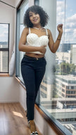 Straight Pants  High Waist Casual Fit